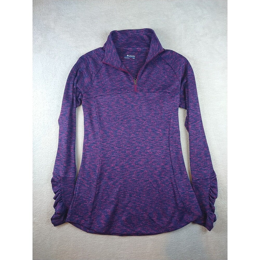 Columbia Outerspaced III Half Zip Long SLeeve Shirt Pullover Medium Purple
